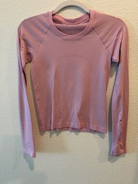 Lululemon Swiftly Tech Long Sleeve Crop Pink